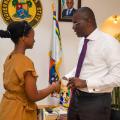 Munachi Mbonu with Lagos State Governor