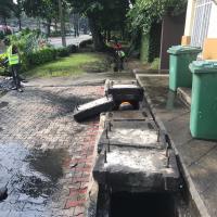 FROT Group in action during a drainage and sanitation community service exercise in Lagos