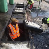 FROT Group in action during a drainage and sanitation community service exercise in Lagos