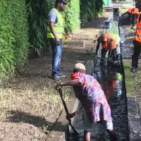 FROT Group in action during a drainage and sanitation community service exercise in Lagos