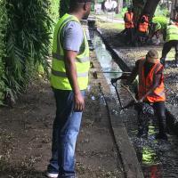 FROT Group in action during a drainage and sanitation community service exercise in Lagos