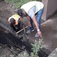 FROT Group in action during a drainage and sanitation community service exercise in Lagos