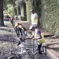 FROT Group in action during a drainage and sanitation community service exercise in Lagos
