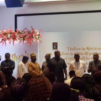 Frank Momoh and His Friends Pledging to Support the Book