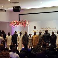 Frank Momoh and His Friends with the Author, Munachi Mbonu
