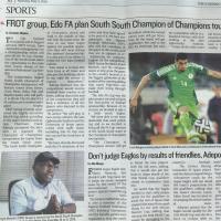 Frot Group Sponsors South South States FA Cup Champion of Champions League Tournament